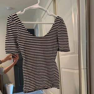 Black and white Stripped top